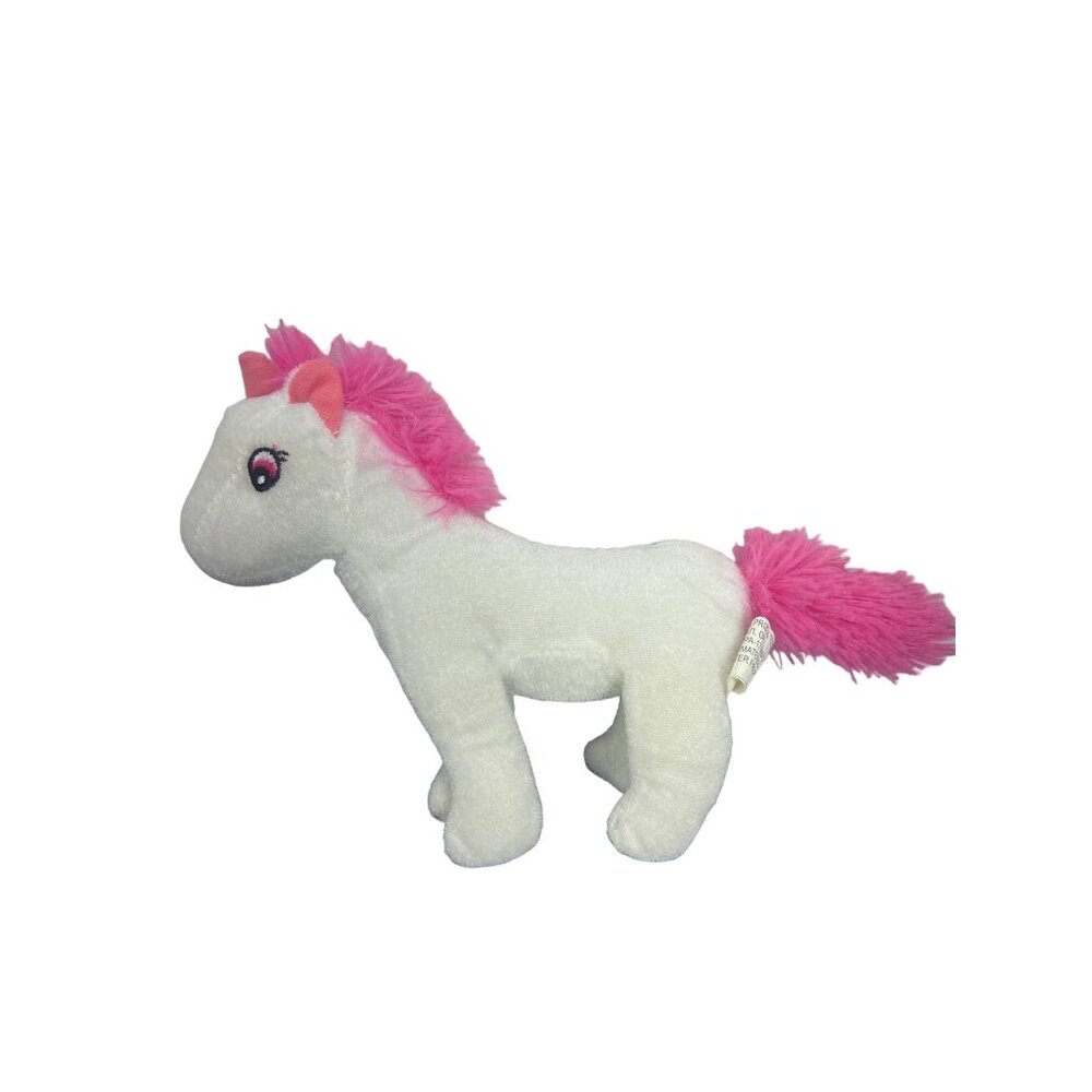 National Prize‎ And Toys White Horse With Pink Mane 10 Inches Long